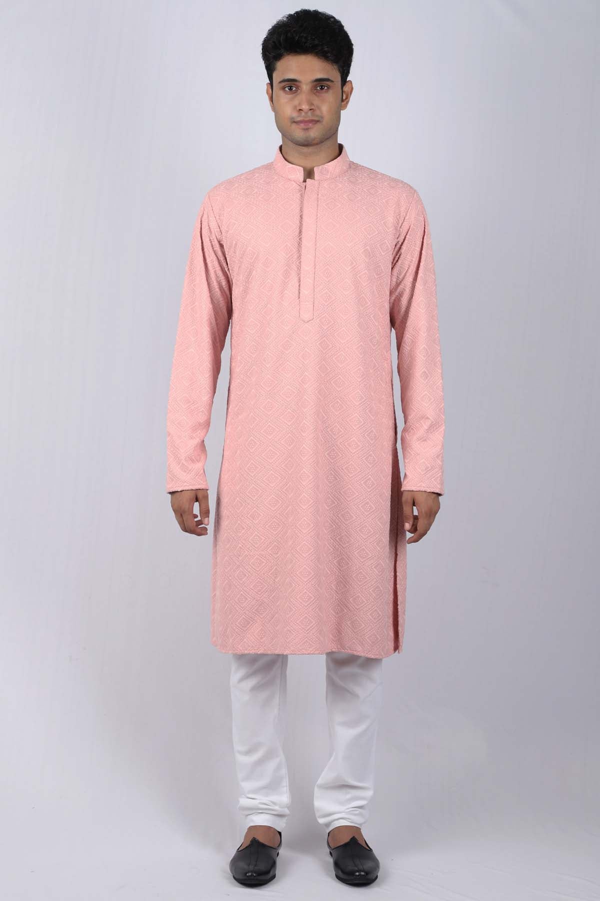 Buy Diamond Embroidered Kurta Set For Men Available online at ScrollnShops